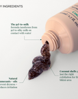 Gel-to-Milk Scrub